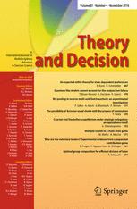 Theory and Decision
